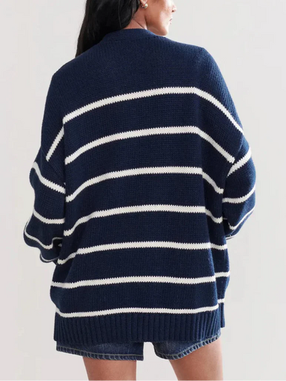 Organic Striped Cardigan