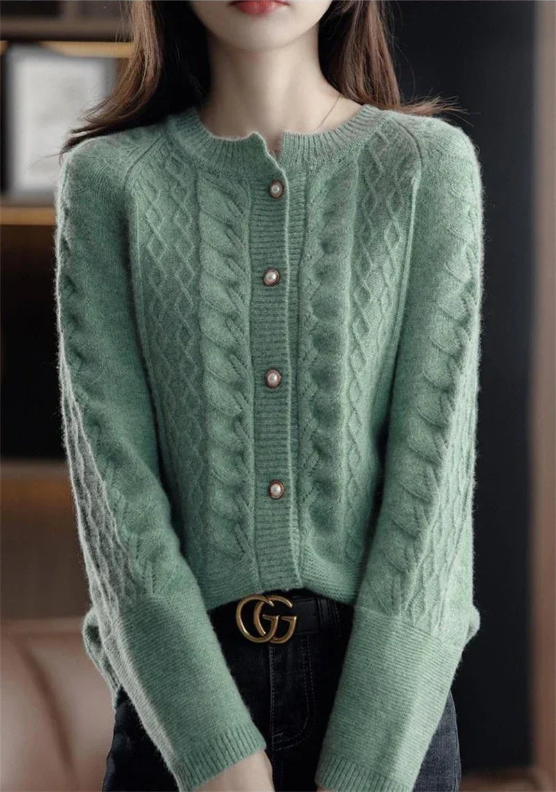 Cardigan with Pearl Buttons