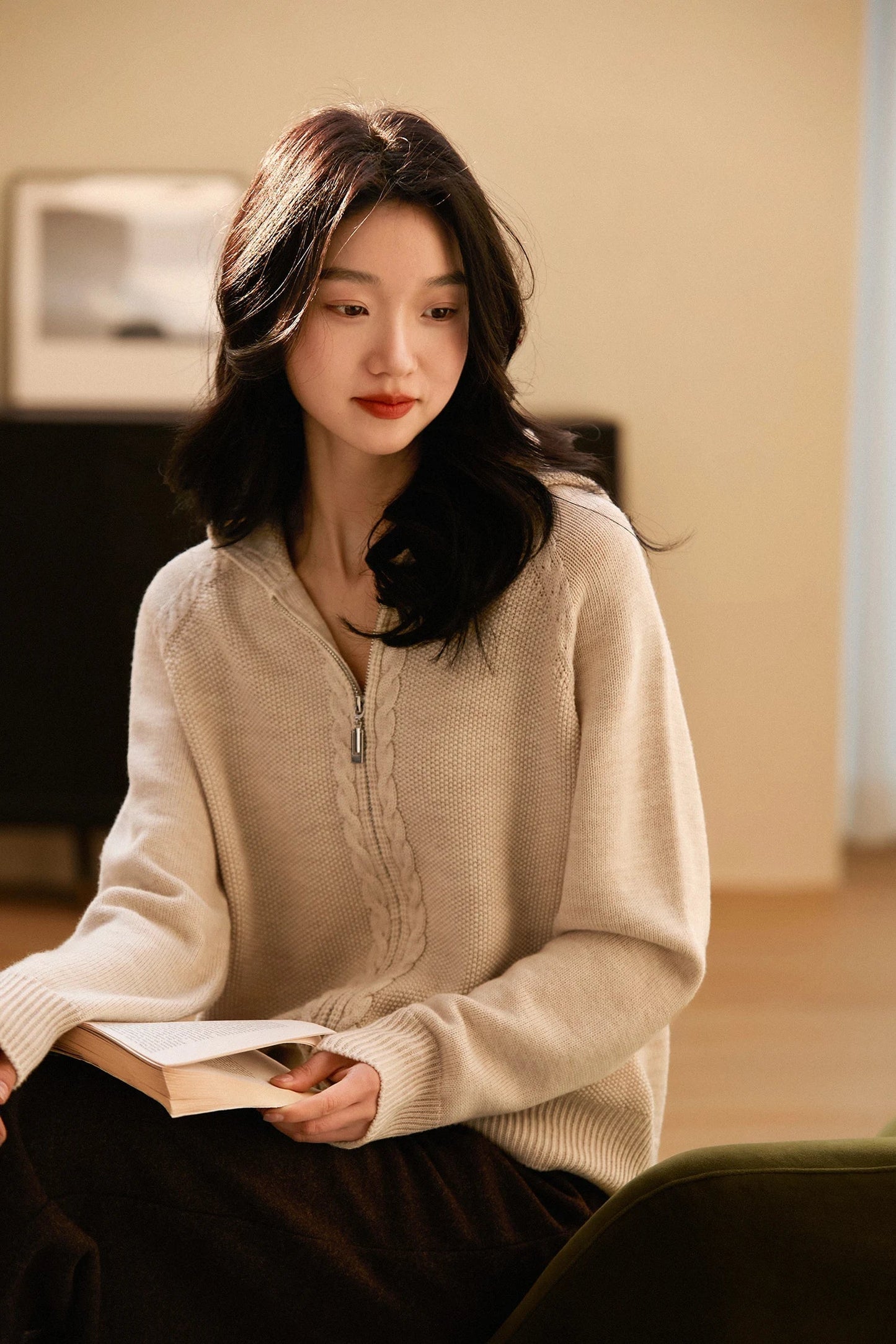 Cashmere Hooded Cardigan