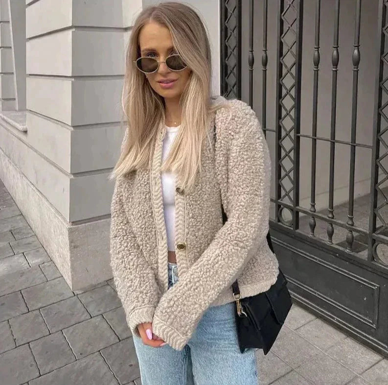 Stylish women's teddy coat | Long sleeves