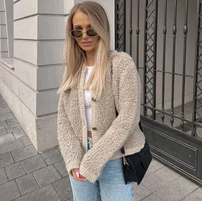 Stylish women's teddy coat | Long sleeves