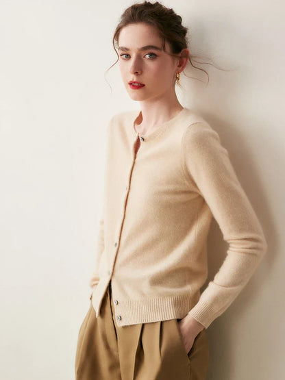 Cashmere Crew Cardigan