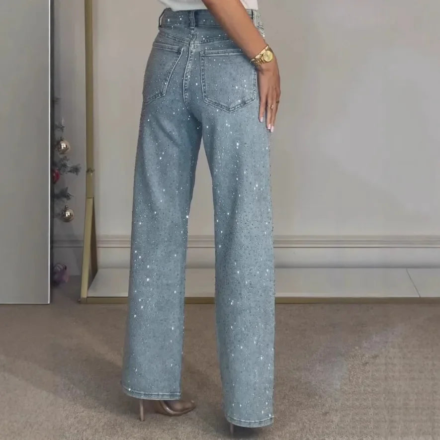 Women's Sparkling Style Mom Jeans | Casual