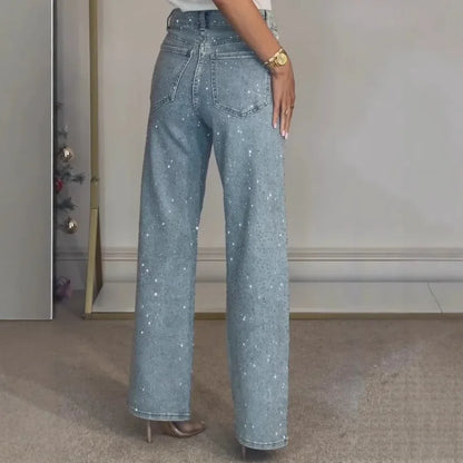 Women's Sparkling Style Mom Jeans | Casual