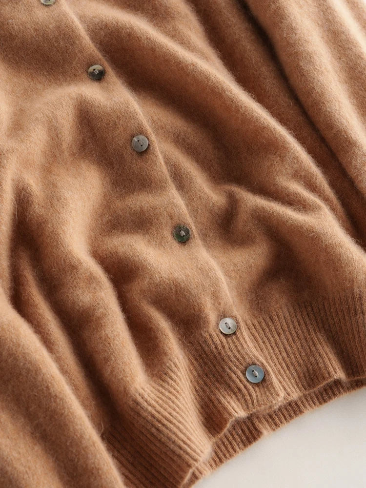 Cashmere Crew Cardigan