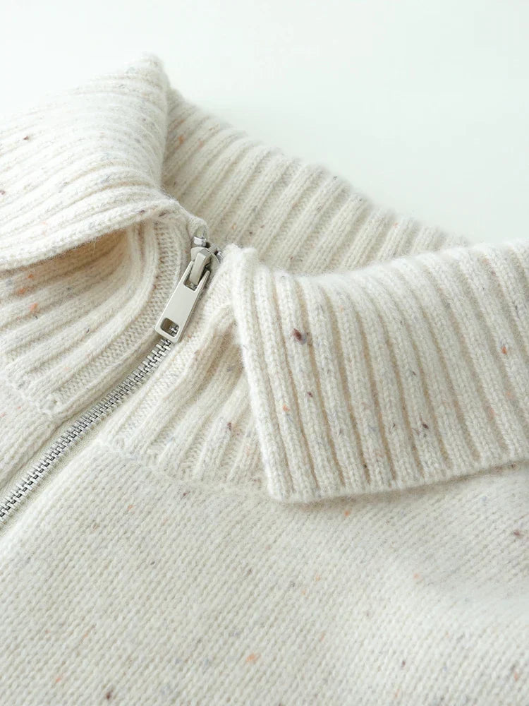 Cashmere Zip Cardigan