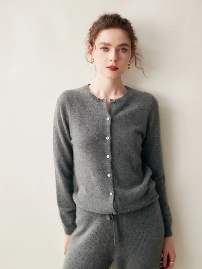 Cashmere Crew Cardigan