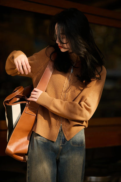 Cashmere Hooded Cardigan