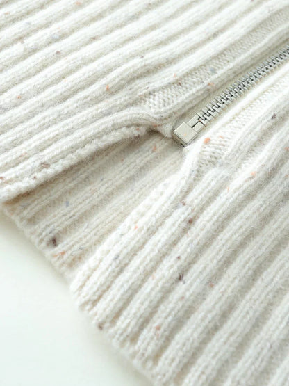 Cashmere Zip Cardigan
