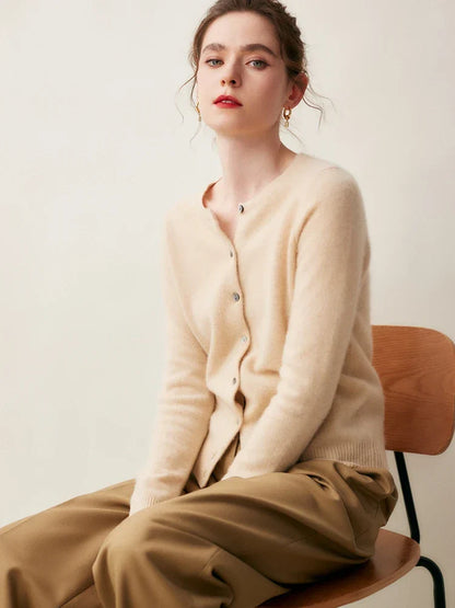 Cashmere Crew Cardigan