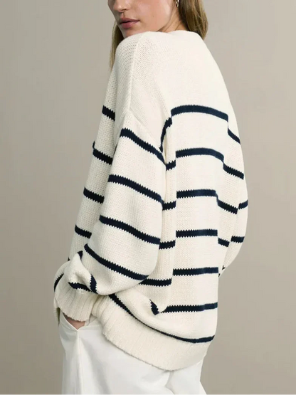 Organic Striped Cardigan