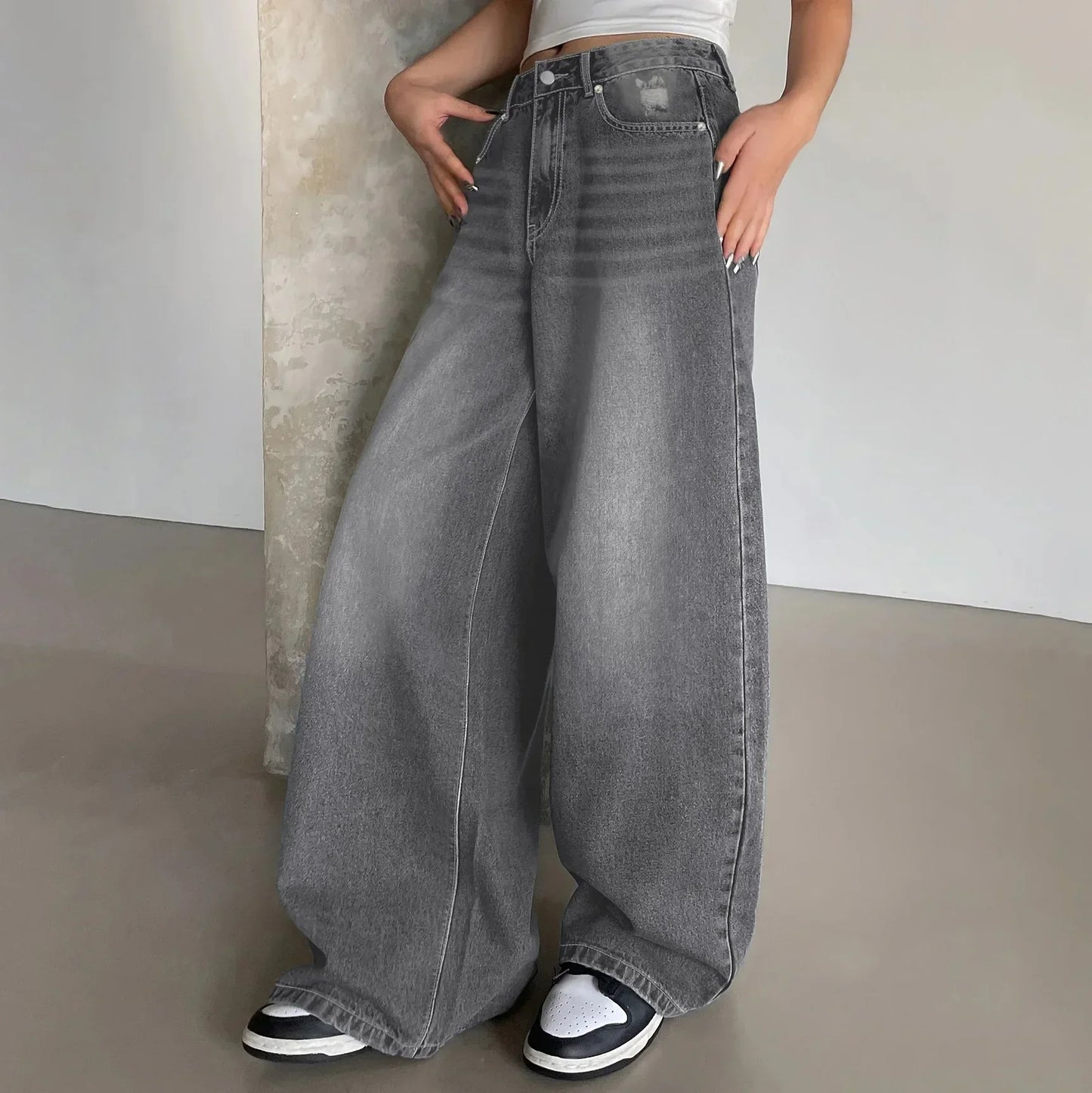 Wide-leg baggy jeans for women | Casual