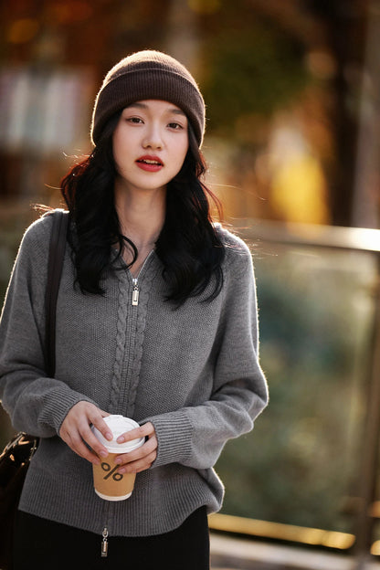 Cashmere Hooded Cardigan