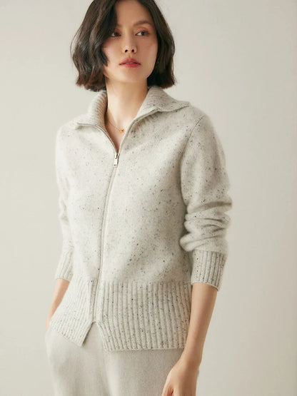 Cashmere Zip Cardigan