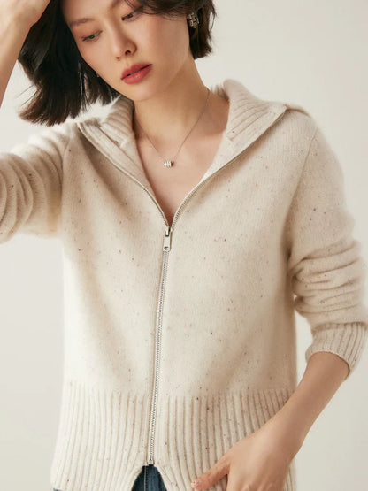 Cashmere Zip Cardigan