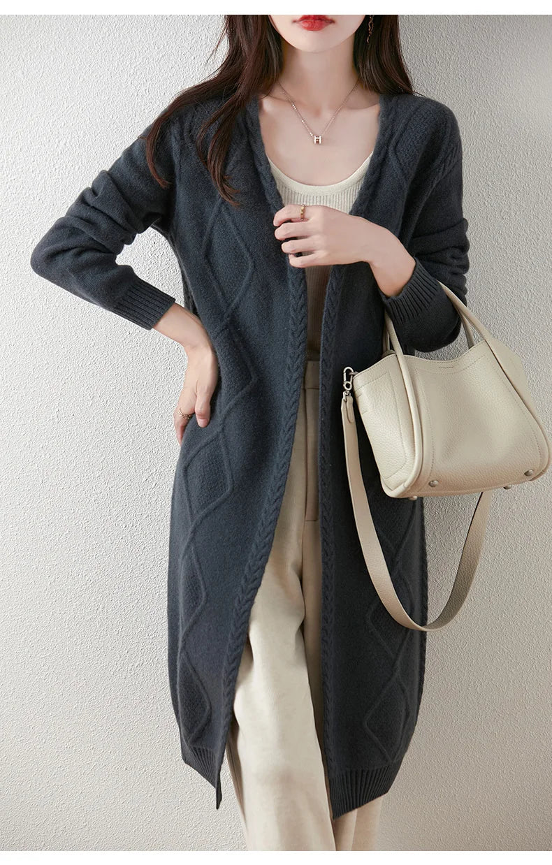 Cardigan, Cable-Knit