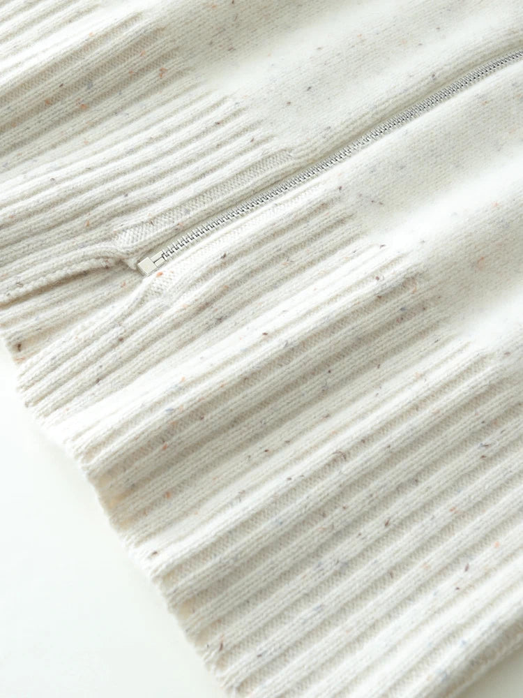 Cashmere Zip Cardigan