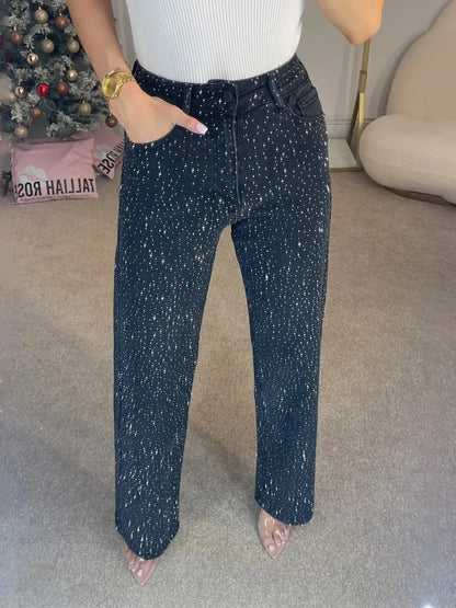Women's Sparkling Style Mom Jeans | Casual