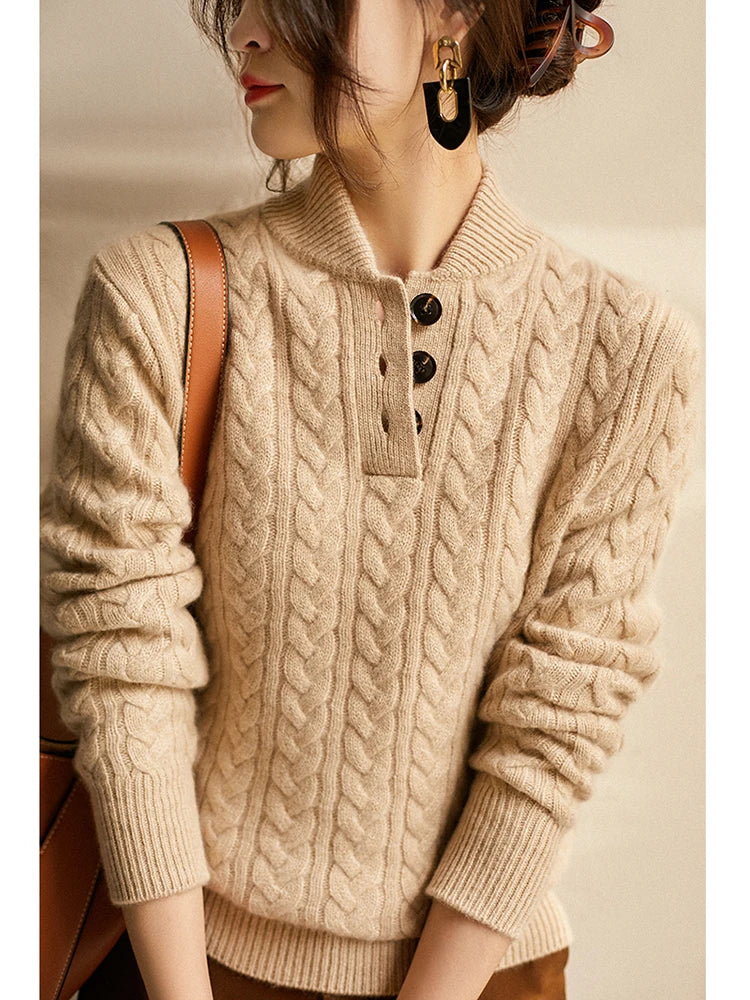 Anna-Berg | Button-Up Cashmere Sweater