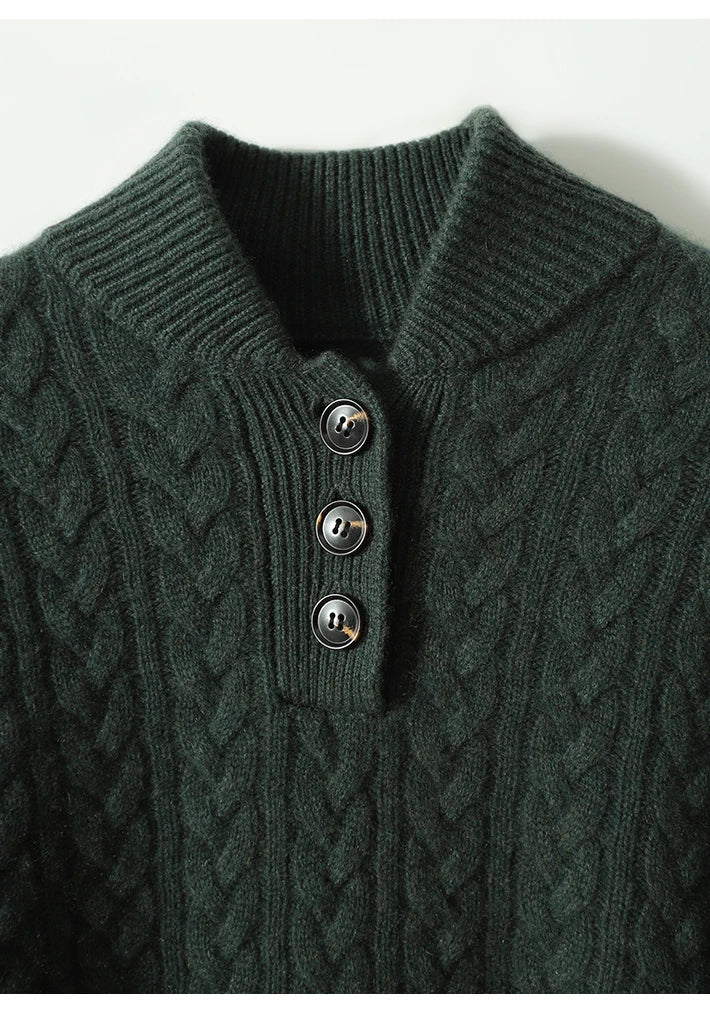 Anna-Berg | Button-Up Cashmere Sweater