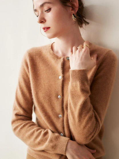 Cashmere Crew Cardigan