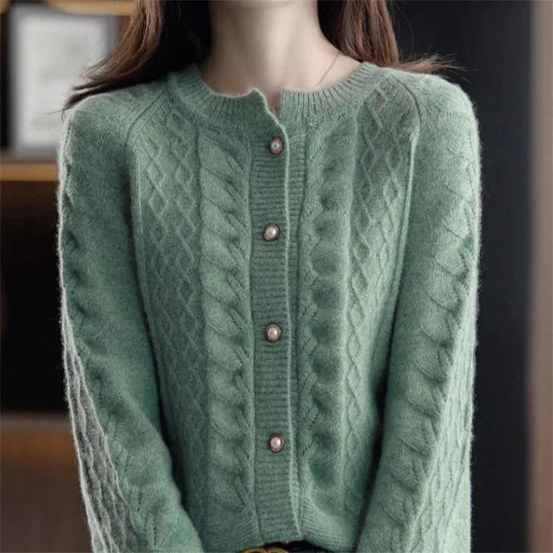 Cardigan with Pearl Buttons