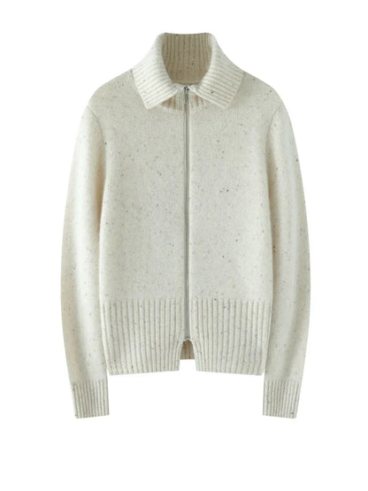Cashmere Zip Cardigan