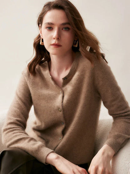 Cashmere Crew Cardigan
