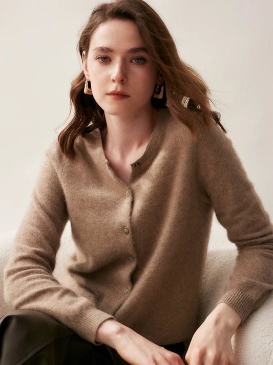 Cashmere Crew Cardigan