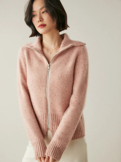 Cashmere Zip Cardigan