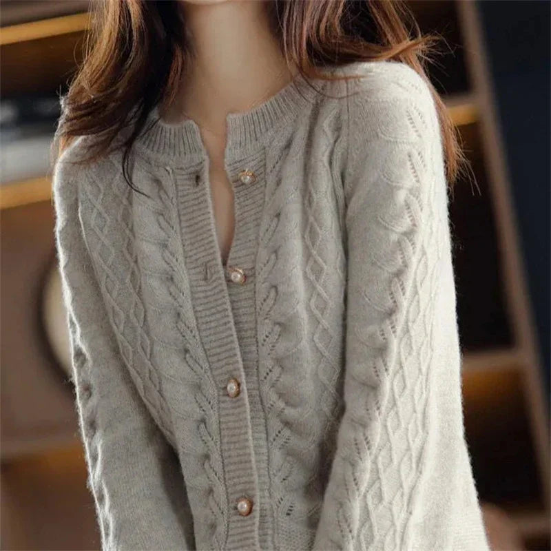 Cardigan with Pearl Buttons