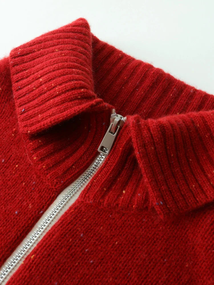 Cashmere Zip Cardigan