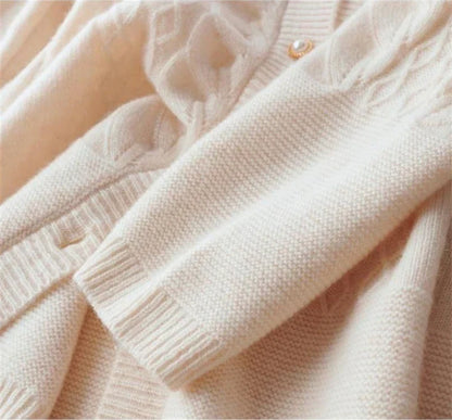 Cardigan with Pearl Buttons