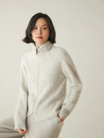 Cashmere Zip Cardigan