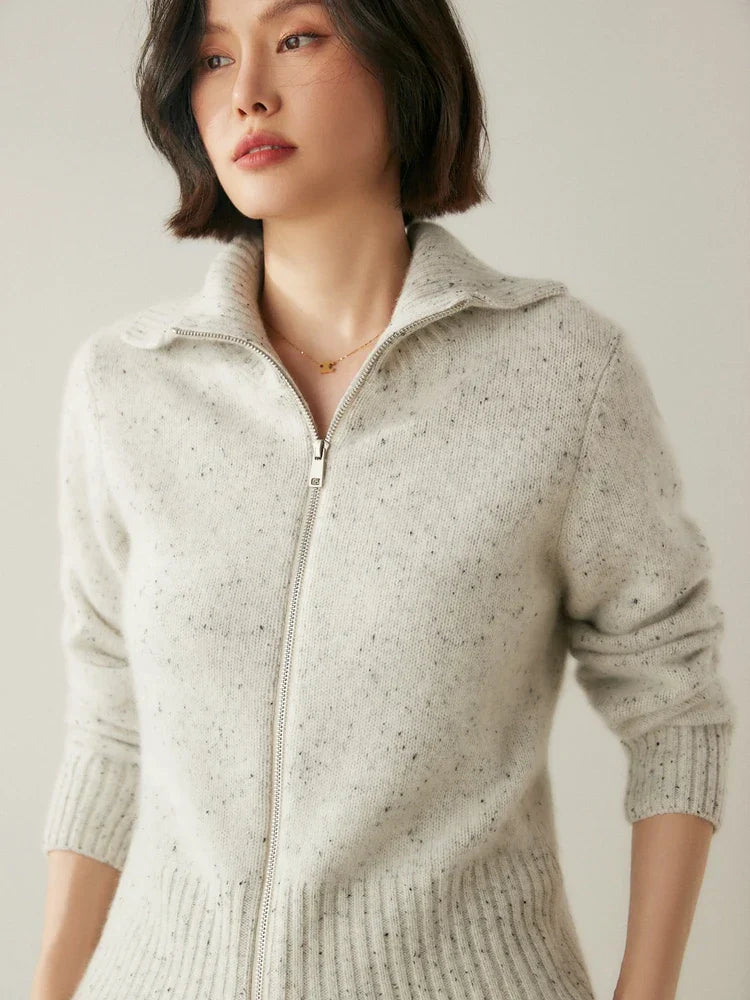 Cashmere Zip Cardigan