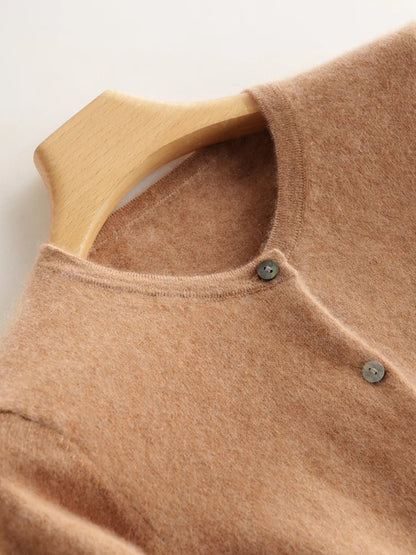 Cashmere Crew Cardigan