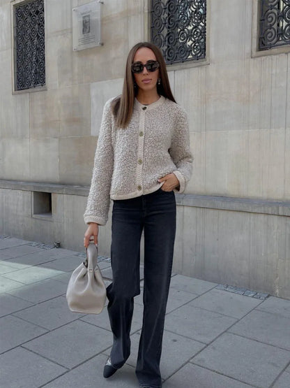 Stylish women's teddy coat | Long sleeves
