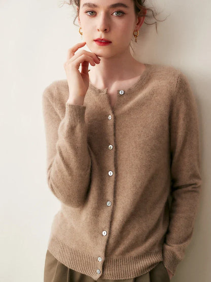 Cashmere Crew Cardigan