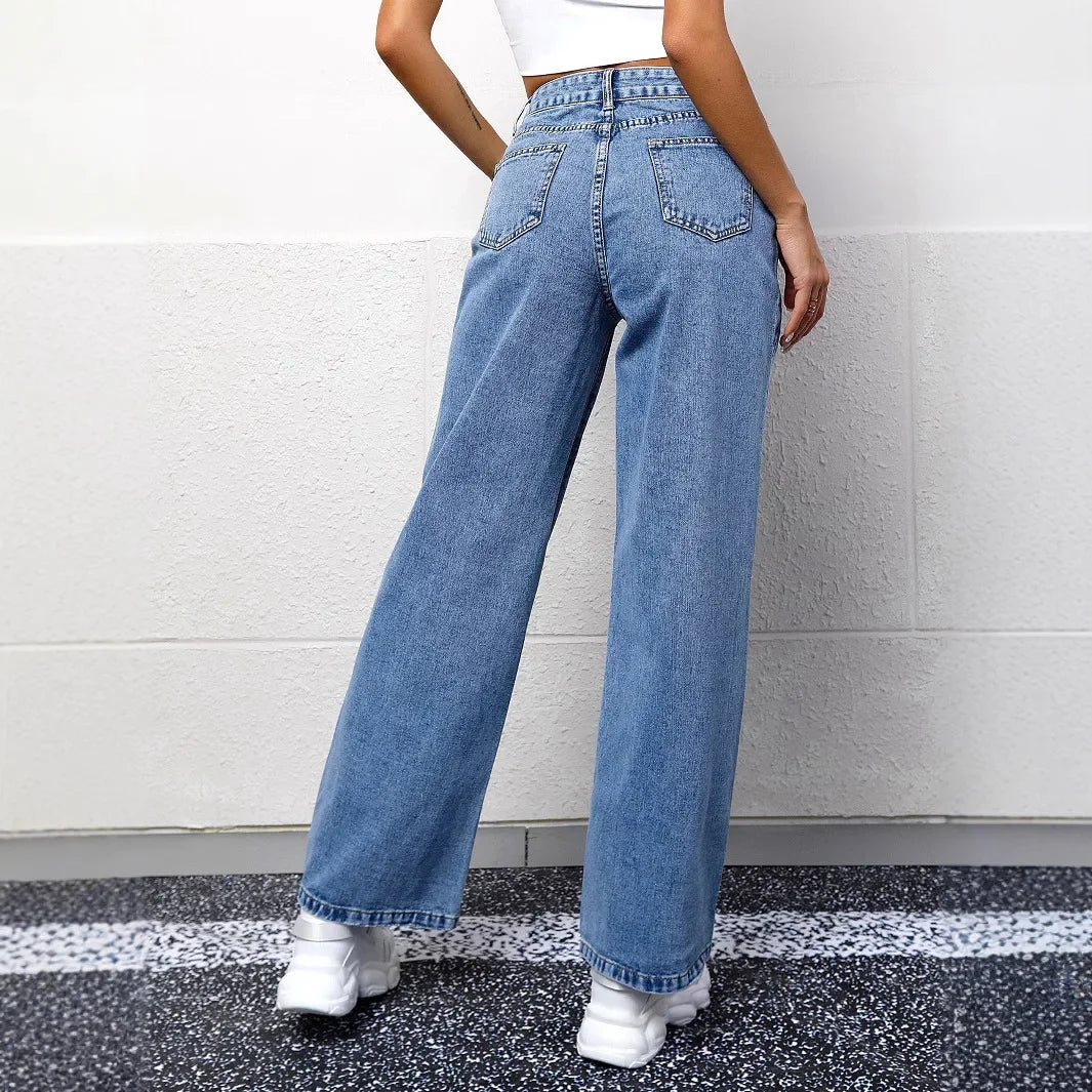 Women's High Waist Mom Jeans | Casual