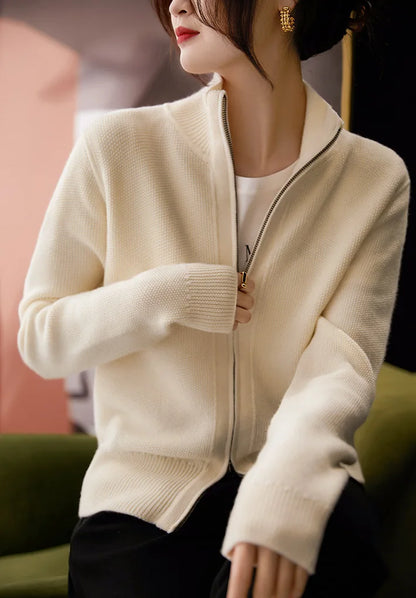 Wool Zip Cardigan