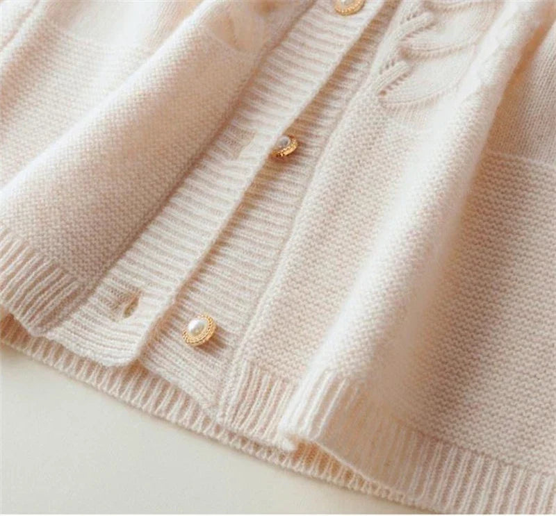 Cardigan with Pearl Buttons