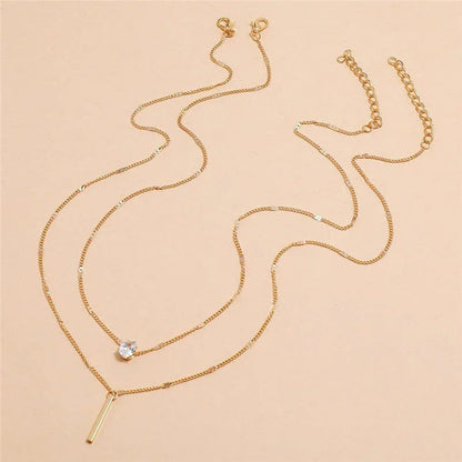 Vintage Necklace Set with Gold Pendant
