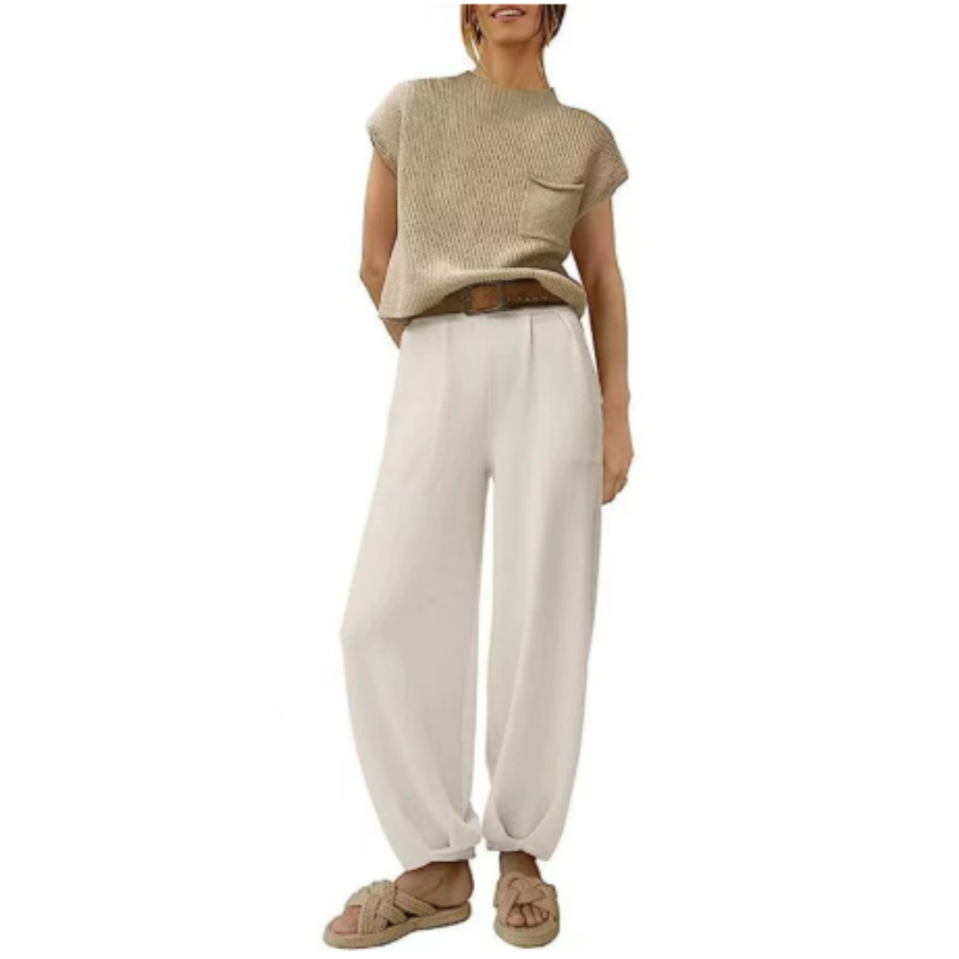 Women's Loose Fit Wide Leg Two Piece Set | Co-Ord