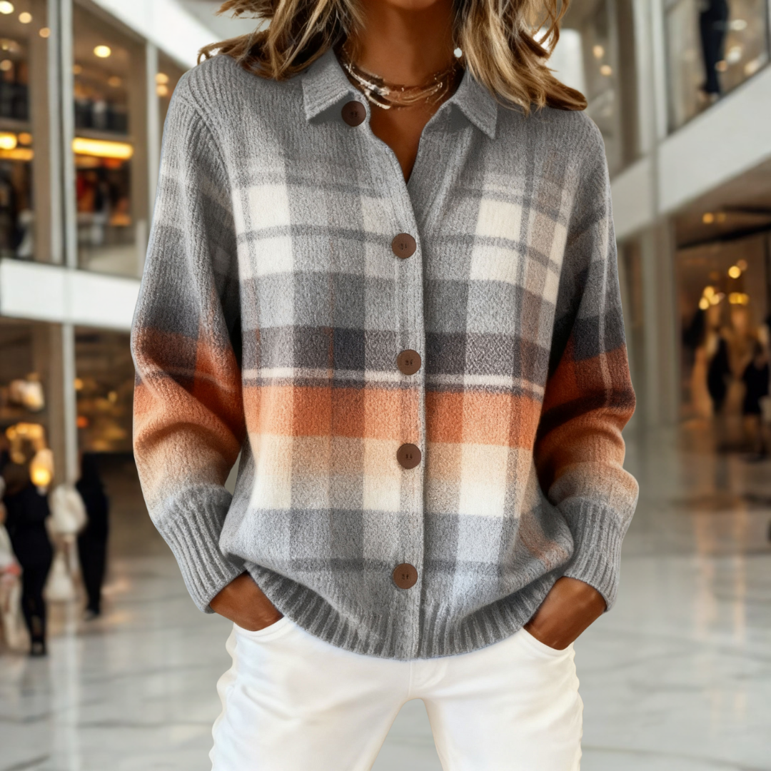 Avery | Vintage Plaid Cardigan