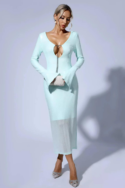 Hailey Sequins Midi- Mint