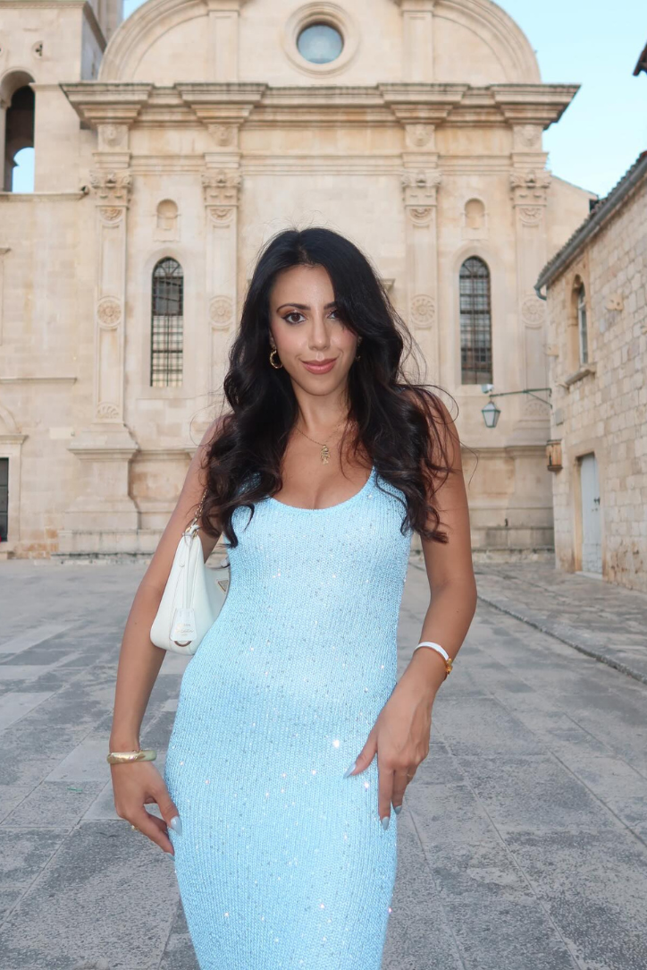Levina Sequin Maxi- Blue
