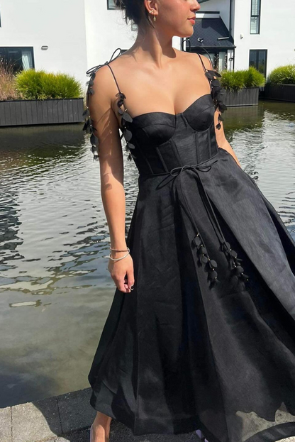 Marlene Floral Maxi- Black