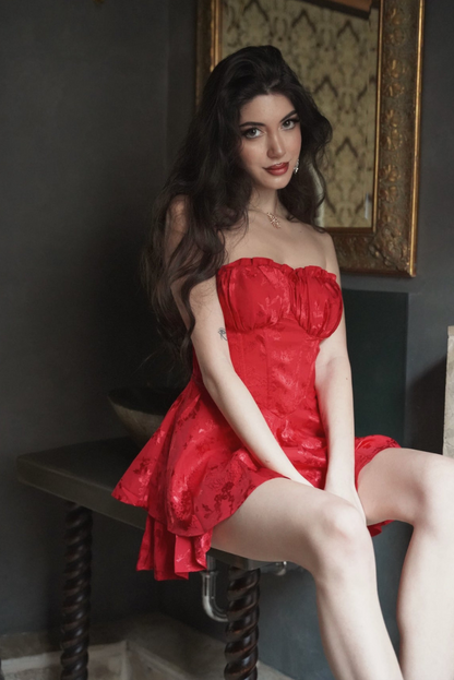 Mariposa Playsuit- Red