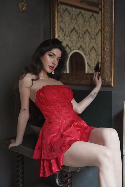 Mariposa Playsuit- Red