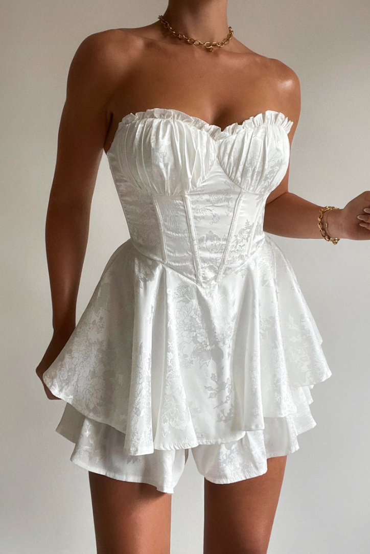 Mariposa Playsuit- White